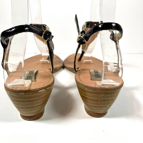 Size 9 Steve Madden T-Strap Wedge Sandals - Picture 4 of 8